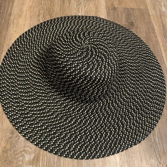 Old Navy Braided Wide-Brim Floppy Sun hat black - Picture 5 of 7